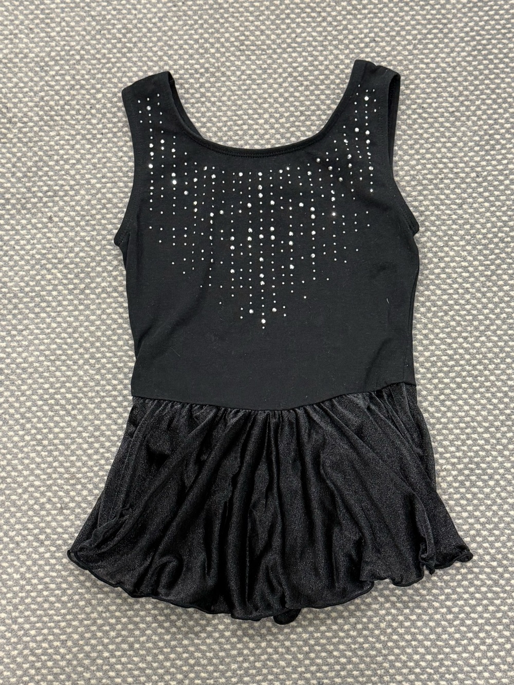 Cat & Jack Black Dance Leotard with Rhinestone Detail